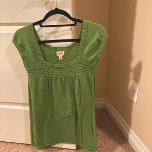 Mossimo square neck green women’s top